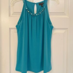 The Limited Turquoise Halter Neck Tank, XS